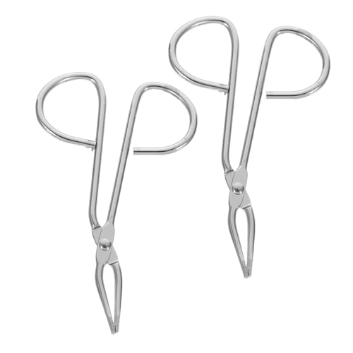 DECOMELODY 2 Piezas Pinzas Cejas Acero Inoxidable con Mango Tijera Ergonómicas para Depilación Precisión y Cuidado Facial Kit Mujer