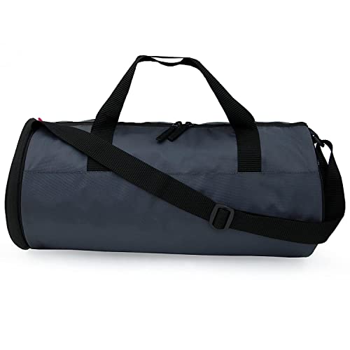 Sac de sport gris Sfane 23 cm petit format compact en polyester avec bac à chaussures BG-05