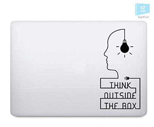 SIGN EVER Think Outside The Box Quotes Stickers for Laptop Trackpad 15.6 14 13 Inches and All Models Laptop Stickers L x H 10.00 cm x 16.50 cm Pack of 2 (B084SWNKCW) Amazon Price History, Amazon Price Tracker