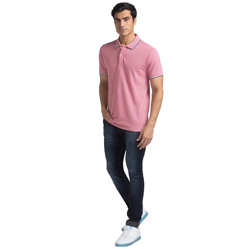 Image of Colorplus Tailored Fit Medium Green T-Shirt for Men