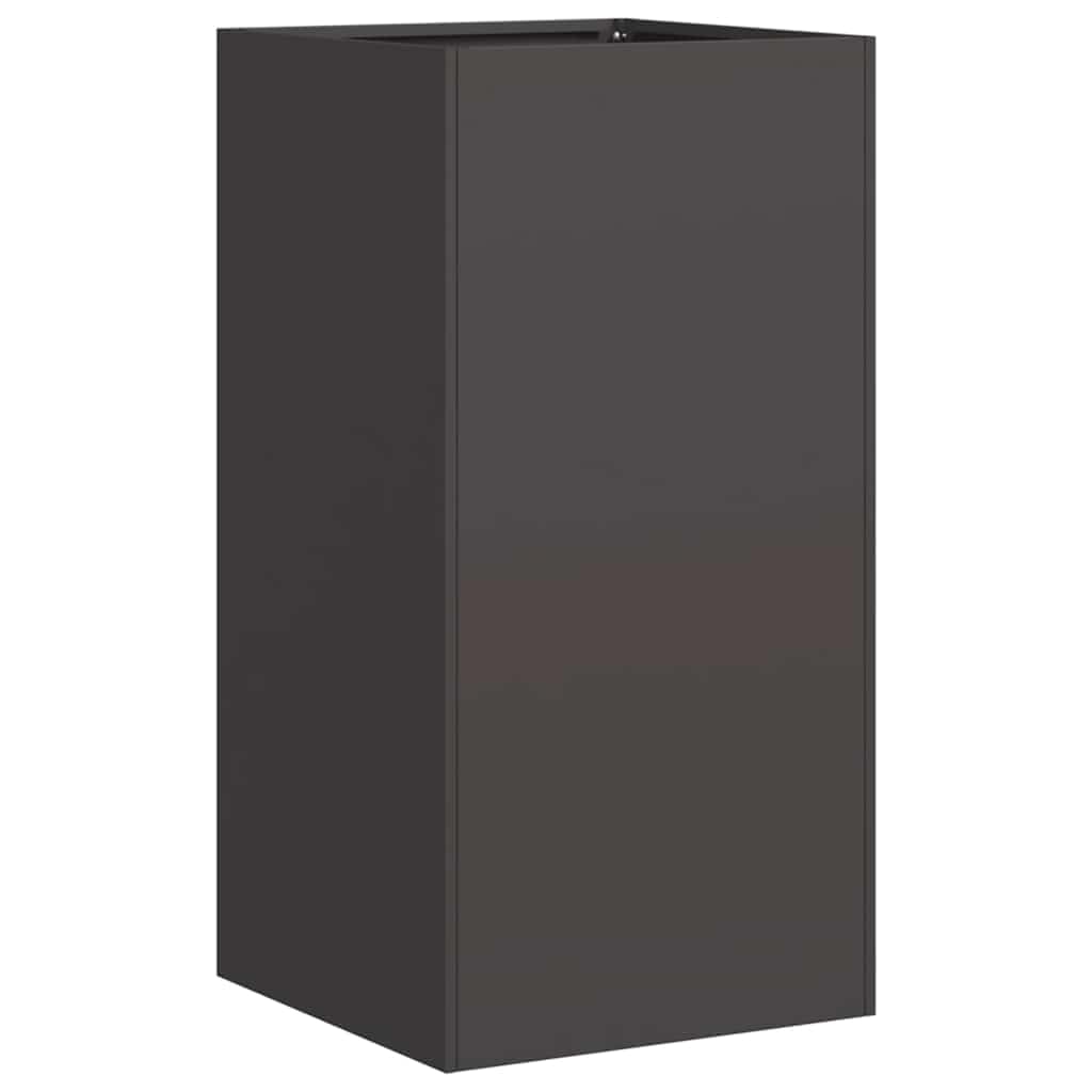 Vidaxl Black Planter 40X40x80 Cm Cold-Rolled Steel, Plant Pot, Plant Stand, Raise Bed, Planter Stand, Plant Tray, Garden Planter, Outdoor Planter