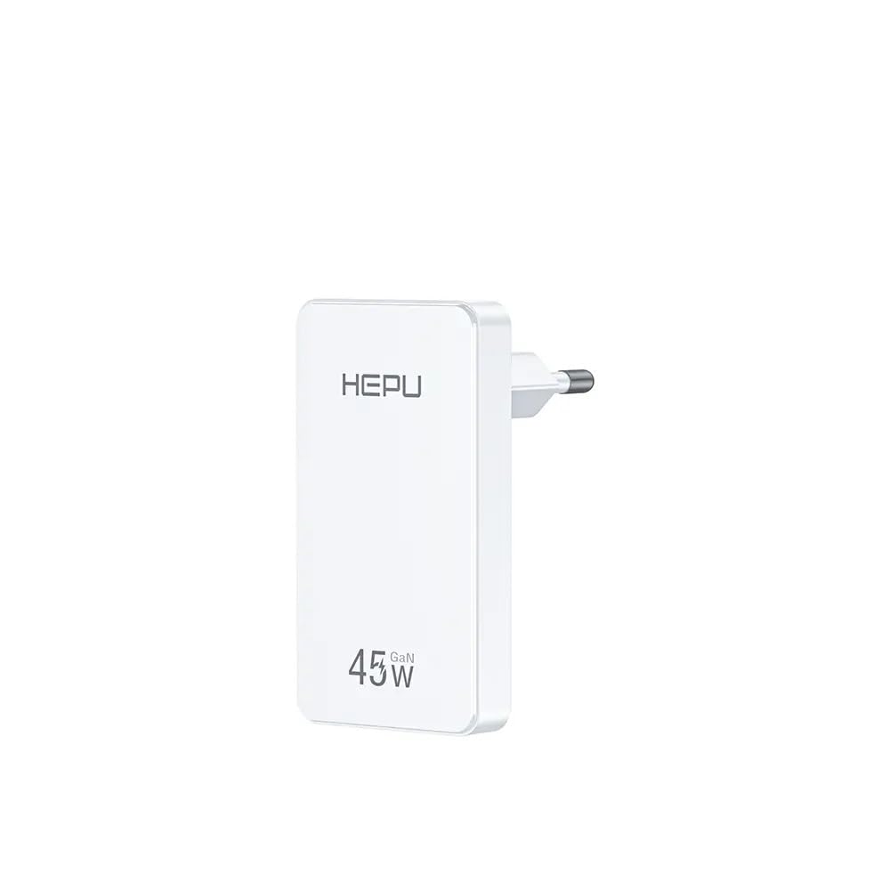 HP-C35 45 Watt GaN Şarj Adaptörü 100 Cm Kablo 2-Port Fast Charger Hızlı Şarj Seti Type-C Kablo Dahildir Quick Charge 3.0