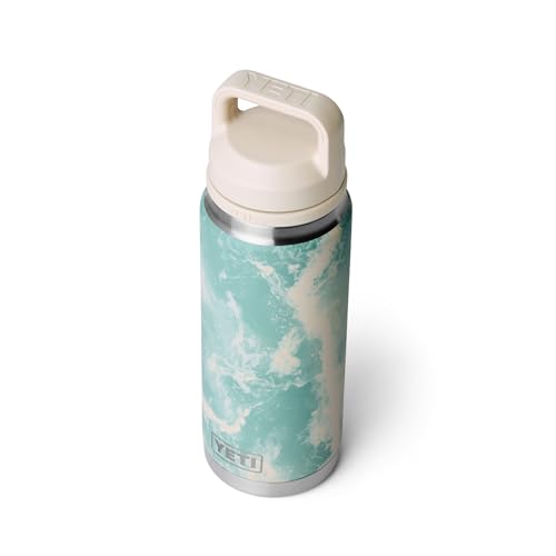 Image of YETI Rambler 26 oz Bottle, Leakproof, Vacuum Insulated, Stainless Steel with Chug Cap, Sea View