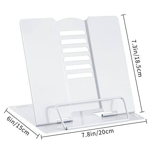image for MSDADA Desk Book Stand Metal Reading Rest Book Holder Adjustable Cookb
