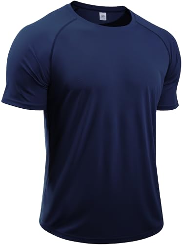 CADMUS Men's 3 Pack Workout Shirts Dry Fit Mesh Athletic T-Shirts