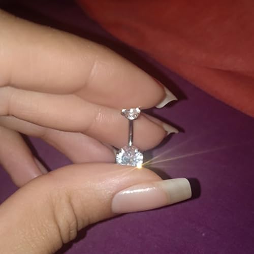 زولور قرط سرة البطن المتدلي الذهبي، مجوهرات ثقب البطن للنساء 14 غرام من الستيل الجراحي المتدلي لا يسبب الحساسية، اقراط زر البطن الماسية