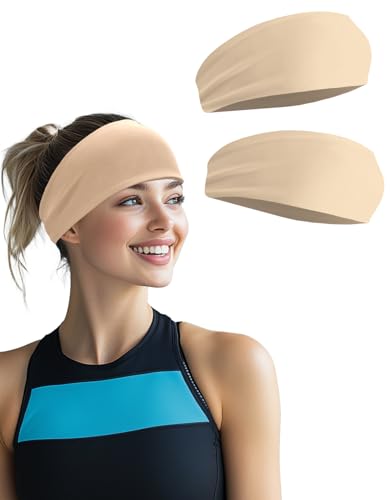 Image of Headbands for Men & Women, Sweat Headband Non-Slip Sweatband Sports Running Cycling Yoga Basketball Workout Football Training
