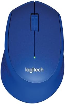 Logitech M330 Silent Plus Mysz bezprzewodowa, 2.4GHz z nanoodbiornikiem USB, 1000 DPI śledzenie optyczne, żywotność baterii 2 lata, kompatybilna z PC, Mac, Laptop, Chromebookem - Niebieski