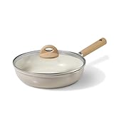 Crafted with a non-toxic ceramic coating, our ceramic pan brings high level non stick performance and elevate your cooking experience. The smooth ceramic coating doesn’t trap any food or sauce, and wipes clean with just a quick swipe or rinse, keepin...