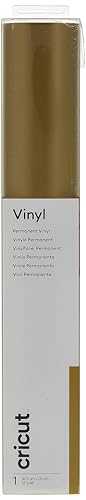 Image of Cricut Permanent Vinyl | Gold | 1.2 m (4 ft) | Self Adhesive Vinyl Roll | for use with All Cricut Cutting Machines