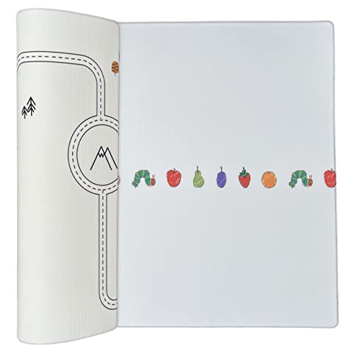 LITTLE Bot x World of Eric Carle Baby Play mat The Very Hungary Caterpillar Ofie mat (Caterpillar Life + Country Road Nordic)