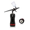 Verfspuit Beste Airbrush Met Compressor Kit 20CC 40CC Hopper Gun Vervang Batterij Nagel Minerale Verf Tattoo Salon voor…