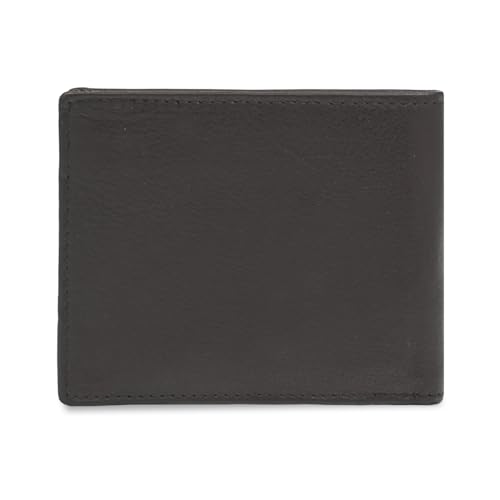 Image of Aeropostale Men's SLIMFOLD Wallet Malibu - Brown | Debossed Buff Leather | Ultra-Slim Profile | Ideal for Gifting