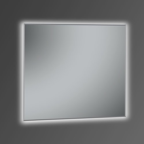 Kristaled Khan Led 100x80 cm Espejo, Cristal, Plateado, 100x80x3 cm