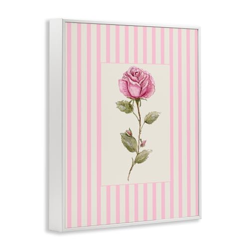 Impression giclée encadrée fleur rose grand format Stupell Industries - 4