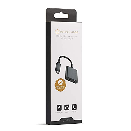 PEPPER JOBS C2PDA USB-C to 3.5 mm Headphone Jack Adapter 2-in-1 USB-C to AUX Adapter with Fast Charging, Compatible with Samsung Galaxy S21 Series/Note 20 Ultra/Note 20/S20 Series, iPad Pro and More - Thumbnail 7