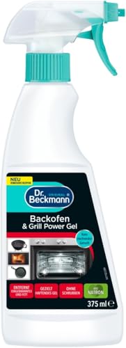 Dr. Beckmann Backofen & Grill Power-Gel | Backofenreiniger mit Schnellwirkformel | auch für Eingebranntes auf Pfannen und Kaminglas | 375 ml