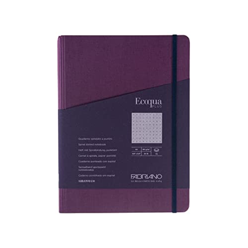 Carnet A5 Fabriano Ecoqua Plus vin pointillé idéal pour bullet journal et notes de bureau - 2