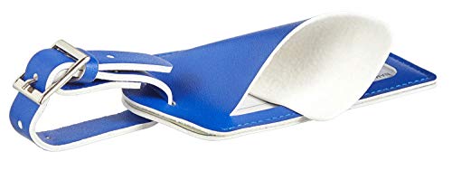 Travelambo Luggage Tag Faux Leather For Suitcase Women Kids Funny Cute (Fresh Blue) #TOP3