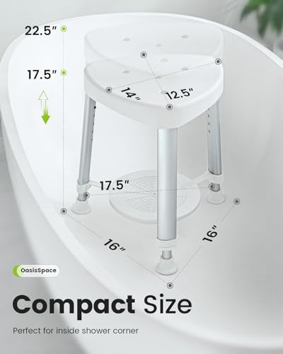 Oasisspace LBM-650289 Adjustable Corner Shower Stool thumb #2