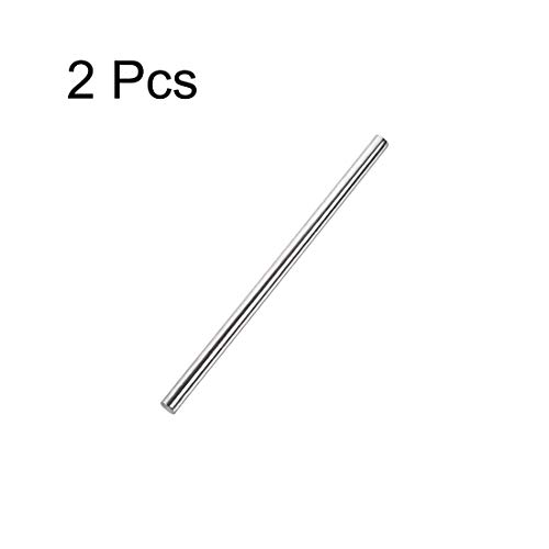 Image of uxcell 5mm x 100mm 304 Stainless Steel Solid Round Rod for DIY Craft - 2pcs