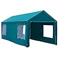 Nowensol Carport Canopy 12x20 FT Heavy Duty Car Tent with Removable Sidewalls & Doors, Portable Car Port Garage Shelter for Boat, Party, Outdoor Camping Tent, UV Resistant (Blue Green, 12x20ft)