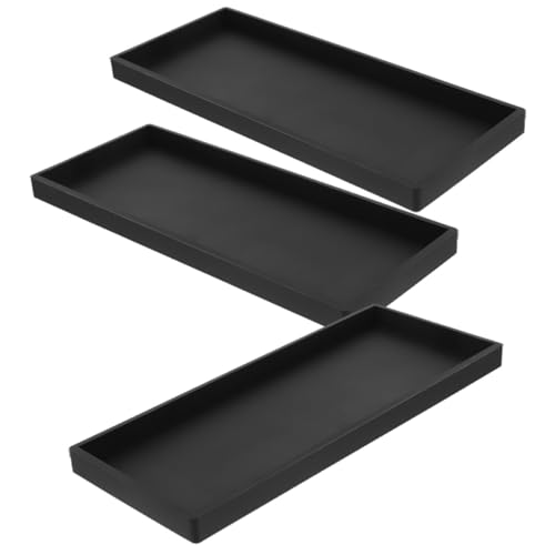 Plateau rectangulaire noir en silicone premium au design épuré gain de place - 8