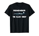 CORSAIR WWII HISTORY SHIRT Black Sheep Squadron Pilot Tee T-Shirt