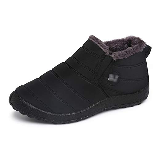 FOGUO Plüschstiefel Ältere Schuhe Für ältere Menschen Im Herbst Und Winter Freizeitschuhe Herren-Sportschuhe Verbreiterung Und Verdickung Bequemes Freizeitwandern,Black-43 Cover