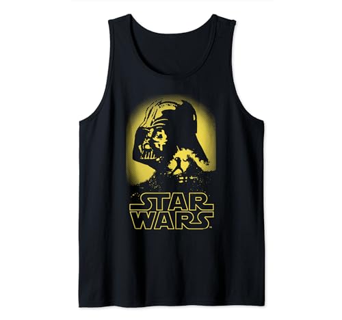 Débardeur Star Wars Darth Vader portrait imprimé jaune pour homme