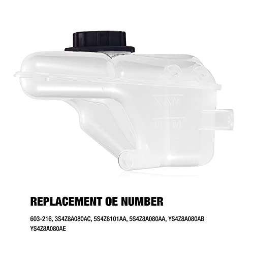 Speedtun 603-216 Engine Coolant Expansion Overflow Tank With Cap Compatible With Ford Focus 2000 To 2007 (2.0L & 2.3L Engines Only) 3S4Z8A080Ac 5S4Z8101Aa #TOP5