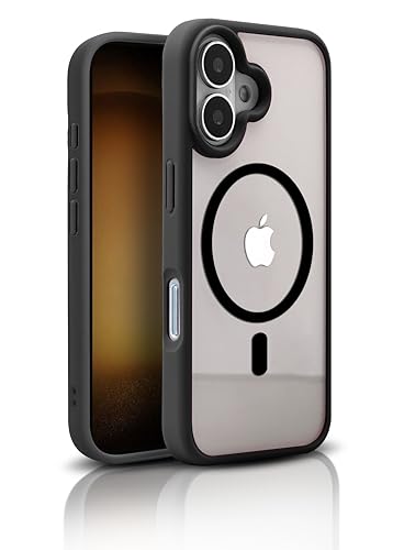 Image of Hupshy Compatible for iPhone 16 Back Case Cover | Ultra Hybrid | Military-Grade Protection| Back Case Cover for iPhone 16 - (Polycarbonate|Black)