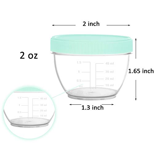 Youngever 18 Sets Baby Food Storage, 2 Ounce Plastic Baby Food Containers With Lids And Labels (Coastal Colors) #TOP1