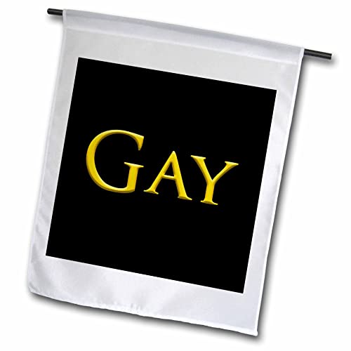 3dRose Gay mainstream girl baby name in the USA. Yellow on black amulet - Flags (fl_354952_2)