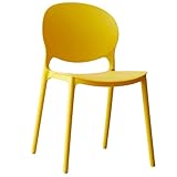 Stapelbare, moderne Küchen-Esszimmerstühle mit gebogener Rückenlehne, armloses Design, rutschfeste Fußpolster, maximale Belastung 150 kg, ideal für Esszimmer und Bar