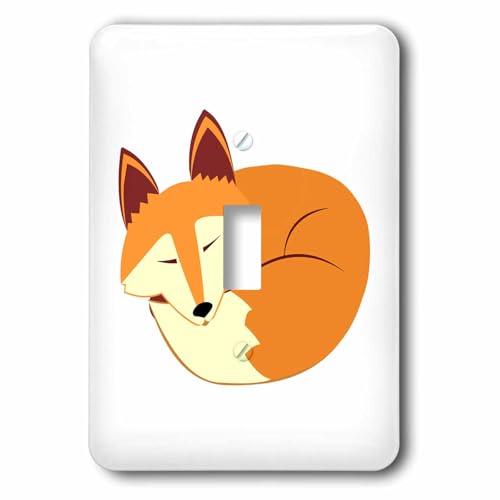 Interrupteur Fox Rouge Mignon : Plaque Décorative 3DRose LSP 175374 - 2