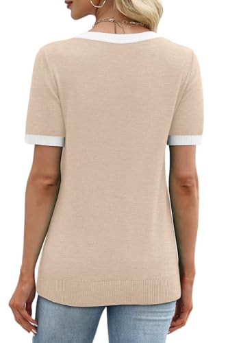 Save 48% on WIHOLL Women's V-Neck Short Sleeve Sweater - Image 5