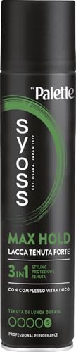 Syoss Max Hold Lacca Tenuta Forte 300Ml, Lacca Capelli Per Chioma Morbida E Luminosa, Hairspray 3-In-1 Styling, Protezione, Tenuta 4, Lacca Capelli Co