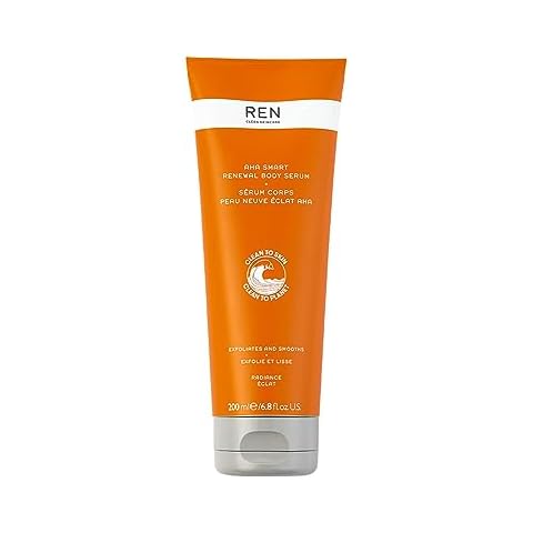 REN Clean Skincare - AHA Body Serum - 10% Lactic Acid for Gentle Exfoliation, Xylitol for Hydration - Smoothes Uneven Texture, KP Bumps and Brightens Dark Spots - 6.7 Fl Oz Cover