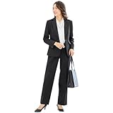 [アッドルージュ] スーツ レディース パンツスーツ ウエストゴム ストレッチ 洗える テーラードジャケット ワイドパンツ 2点セット [b5020] 17号ABR ブラック