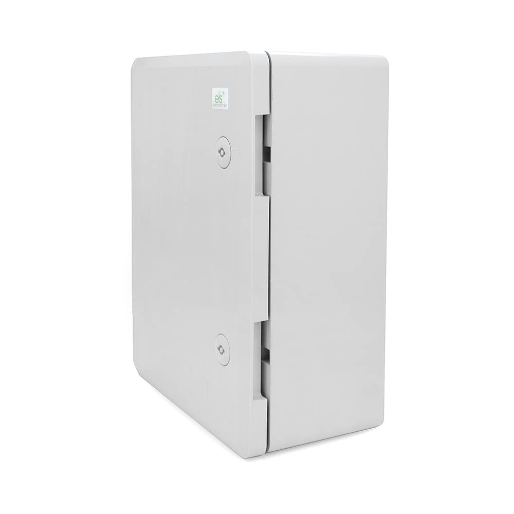 ELS Elektrotechnika Armoire de commande industrielle IP65 - Plaque de montage galvanisée - Verrouillage - Porte avec joint sur tout le pourtour - Boîtier mural - Boîtier vide en plastique ABS - 320 x
