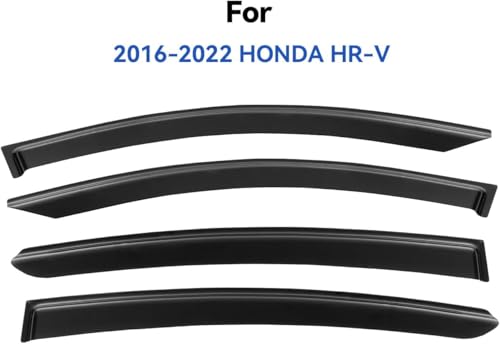 Image of Window Visors Rain Guards for 2016-2022 Honda HRV, Out-Channel Window Vent Wind Deflectors Visors Shades for 16-22 HR-V