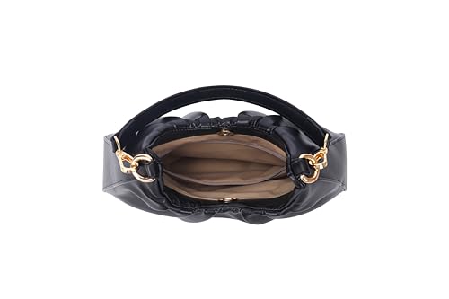 JOLLQUE Small Shoulder Bag for Women,Mini Leather Dumpling Tote Purse,Handbags Soft Ruched Cloud4