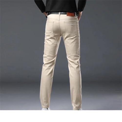 Men's Embroidery Slim Fit Small Straight Tube Denim Long Pants2