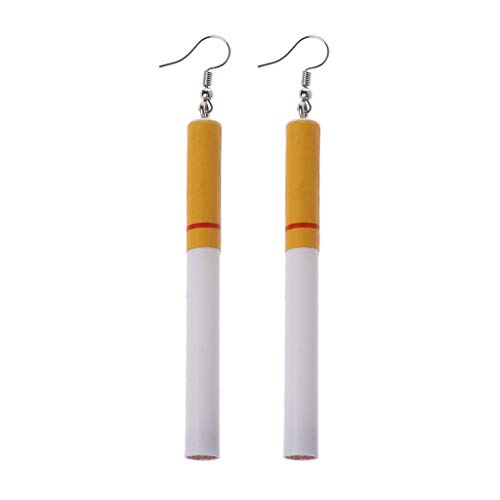 KOFUN Earrings, Simulation Cigarette Butts Acrylic Resin Earrings Wacky Fun Lady Jewelry 1#