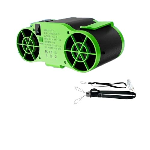 Ventilador de cintura para acampar al aire libre con motor de 11000 RPM y 7 velocidades