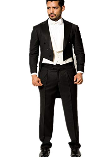 Costume smoking noir homme slim fit ensemble veste double boutonnage pantalon