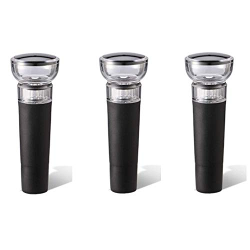 OLIGEE Tapón de vino con bomba de vacío, tapón de vino reutilizable...