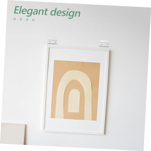 Image of Generic 4pcs Aluminum Picture Hangers Hooks Heavy-Duty Frame Hangers for Easy Wall Mounting Non- Design for Photos and Art for Projects
