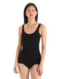 Woman wearing a black Icebreaker tank